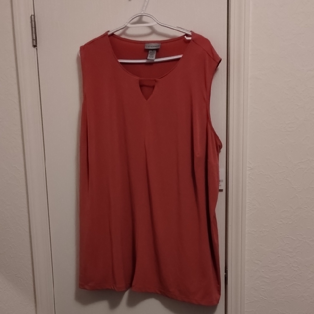 Avenue Sleeveless Tunic Top in Terracotta Rust